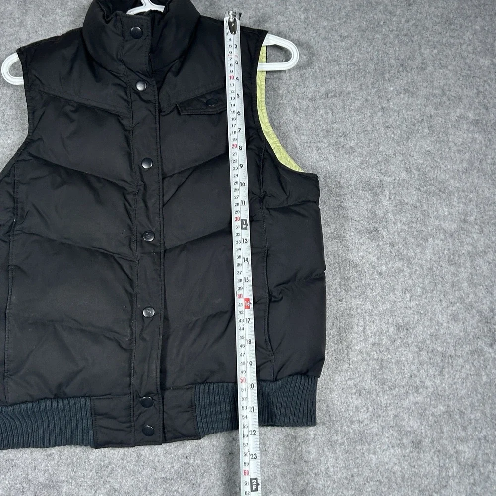 Gap Puffer Vest Men's Size Small Black Down Sleeveless Buttoned - Picture 5 of 11